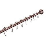 Ex-Cell Home Fashions Millennium Decorative Shower Curtain Tension Rod, Bronze