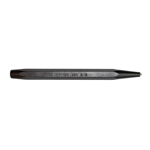 Mayhew Tools 15022 150-Line Center Punch, 3/16", Black Oxide Finish