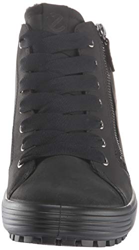 Ecco Women's Soft 7 Tred Gore-Tex High Sneaker, Black Oil Nubuck, 9-9.5 #TOP1