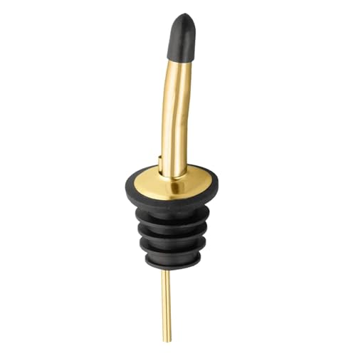 Image of Pafusen 6 Pack Liquor Bottle Pourers, Liquor Pour Spout for Liquor Bottles, Stainless Steel Olive oil Dispenser Spout, Alcohol Pourer Spouts Dust Caps Covers, Gold