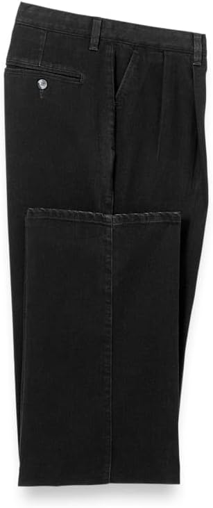 Paul Fredrick Men's Denim Pleated Pants