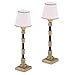 Produktbild FLAMEER 1/12 Puppenhaus Wohnzimmermöbel - 2pcs Miniatur Stehlampe Stehleuchte Standleuchte Modell - Weiß