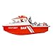 CRAFTLZ 1/32 Scale Remote Control Boat for Adults, 2.4G 8KM/H RC Rescue Boat Model, Mini RC Model for Teens (RTR Version)