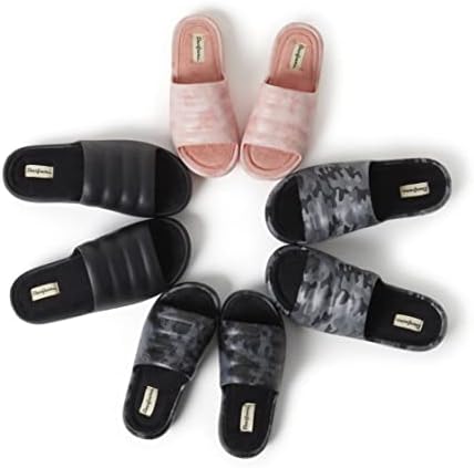 Dearfoams Women's Gemini Wave EVA Slide Slipper, Black, Medium | Image 3