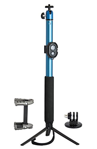 FOTIMA ft-ms1 – FILTER FOR Selfie Stick With Bluetooth + Mini Tripod, Blue