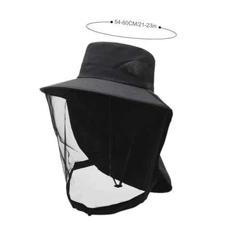 Lpoppcx Chapeau Anti-UV Couvre-Chef Protection UV avec Filet Visage et Cou – vue 5