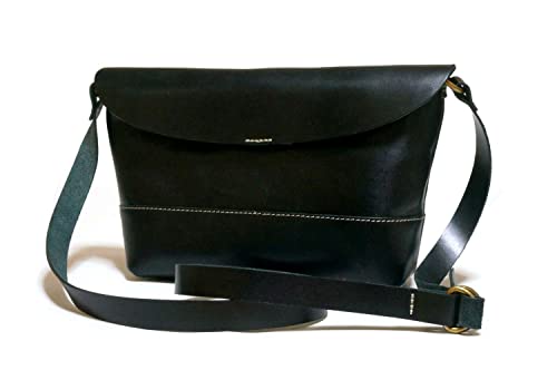 [TOCHIGI LEATHER(�Ƃ����v)] �Ȗ؃��U�[ �V�����_�[�o�b�O �����Y ���f�B�[�X �J�W���A�� �t���b�v �t���x�W�^�u�� �^���j���O���U�[ �������� �V�R��v�d�l �ʂߊv ���v ���{�� (�u���b�N)