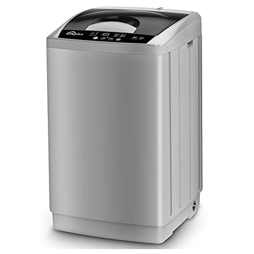 Full Automatic Washing Machine 1.8 Cuft, LifePlus Portable Washer 12lbs Capacity with Drain Pump, Faucet Adaptor, 8 Wash Programs Compact Laundry Washer and Spin Dryer for Apartments RV Dorms
