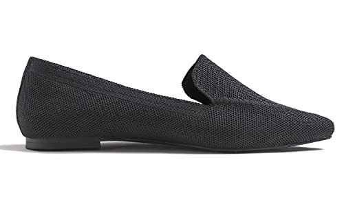 Image of FEVERSOLE Women's Woven Pointy Fashion Cutouts Breathable Knit Flat Shoes