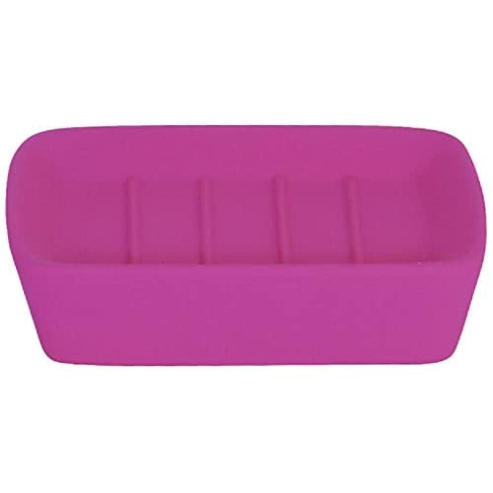 MSV Ceramic/Porcelain Hit Recovery with Soft Silica Gel in Haiti Soap Holder, Raspberry, Pink