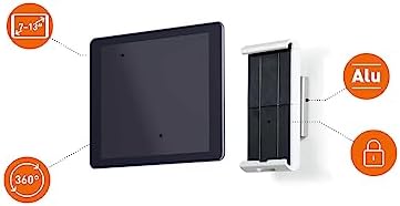Durable uchwyt ścienny na tablet (dla tabletów 7-13 cali, obracany o 360° z zabezpieczeniem przed kradzieżą) biały