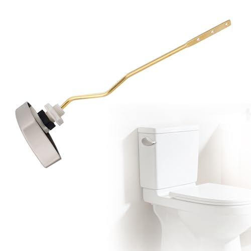 Image of iFealClear Metal Toilet Handle Replacement Compatible with TOTO THU068-CP Trip Lvr for St743S, St406 Soild Brass Toilet Tank Flush Lever, Side Mount Toilet Trip Levers, Brushed Nickel