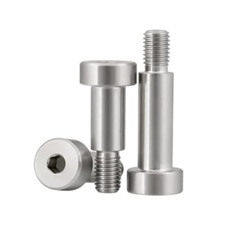 5/10 Uds M2 M2.5 M3 M4 M5 304 acero inoxidable hexagonal cabeza hueca rodamiento de rodillos perno de tornillo de hombro (Color : (L)20mm, Size : 5PCS D6-M5)