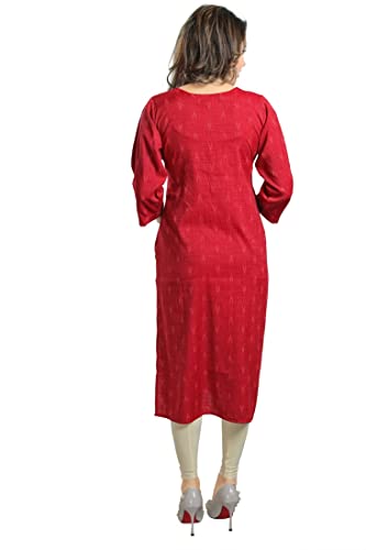 Image of DREAM & DZIRE Marron Office wear Kurti for Women of Cotton in Plus Size & Small Size.