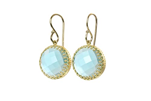 Boucles d'oreilles en topaze anti irritation pour femme bijou artisanal de mariage