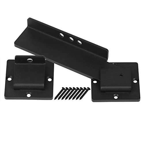 2 Pack 9" Black Flip Gate Latch Lock With Padlock Holes, 4Mm Thickness Heavy Duty 201 Solid Stainless Steel Adjustable Door Latch For Sliding Swing Open Door, Outdoor Gate, Yard #TOP2