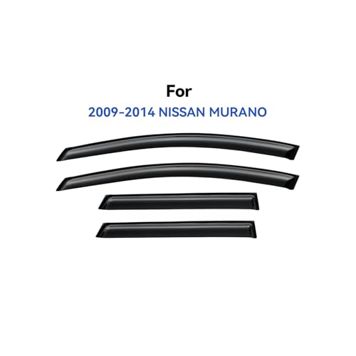 Image of Window Visors Rain Guards Shield for 2009-2014 Nissan Murano, Out-Channel Window Vent Wind Deflectors Visors Shades for 09-14 Murano