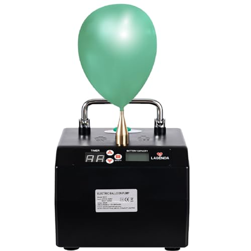 Portable Electric Air Balloon Inflator Pump, 1400W Professional Modeling Balloon Inflator Blower Air Balloon Pump, Air Blower Pump with Large Capacity Battery, Manual Semi-Automatic Dual Modes
