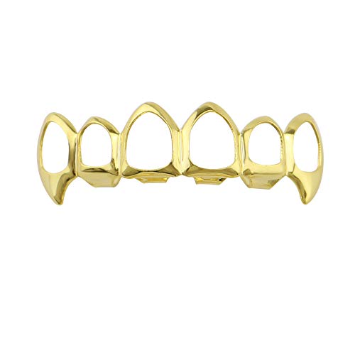 Longay 1Pcs Hip Hop Teeth Grillz Top Or Bottom Mouth Teeth Grills Fashion Removable (A)