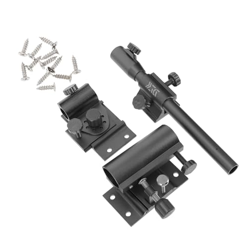 Phantasmia 魚かご ガレージポールロッドホルダー 赤 ? 釣り竿スタンド アルミニウム合金製 折りたたみ式傘クリップ付き (グレー)