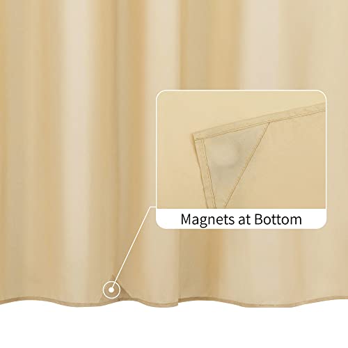 Image of ALYVIA SPRING Stall Waterproof Fabric Shower Curtain or Liner Khaki, 36x72