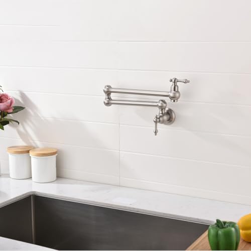 Grifo de pared plegable para ahorrar espacio en fregaderos pequeños