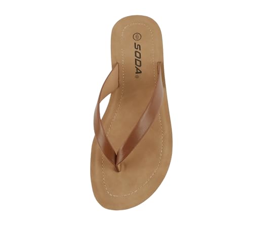 Image of Soda Shoes Women Flip Flops Basic Plain Slippers Thongs Sandals Strap Casual Beach Ella-S
