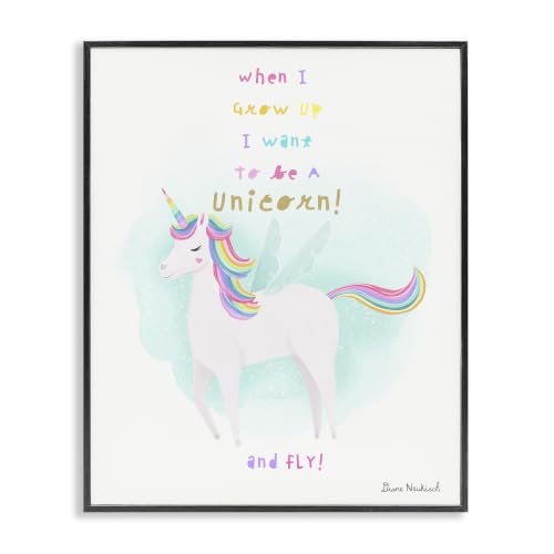 Unicorn Quote Fantasy Rainbow, 11 x 14 Inch Framed Giclée Print