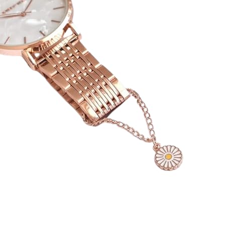 BARBUDDY Golden Chain with White Color Sunflower Pendant Watch Charm, Watch Accessories, Giftable Floral Watch Charm, White Color Pendant, for Girl and Women,Pack of 1 (B0CT3KJCVD) Amazon Price History, Amazon Price Tracker