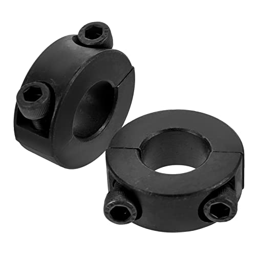 LIFKOME Steel Fixed Clamp Oxide Finish 2pcs Split Shaft Collars for Repair and Maintenance Needs