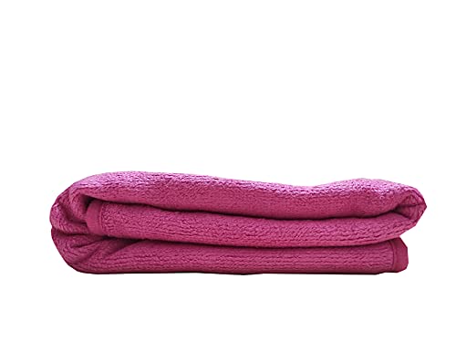 Image of Golden Lion Microfiber Quick Dry Terry Bath Towels (Pink, 132 cm x 68 cm)