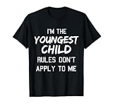 Youngest Child Shirt Rules Dont Apply to Me Funny Siblings T-Shirt
