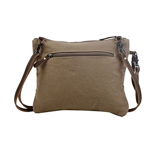 Myra Bag Laced Small & Cross-Body Bag Upcycled Cotton & Hair Leather S-29203