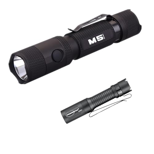 PowerTac M5-G3 Flashlight and E3R Nova Keychain Light Bundle