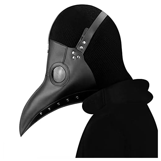 Plague Doctor mask, lång näsa fågel näbb steampunk mask, vintage läder fågelmask, justerbart pannband, halloween cosplay festkostym