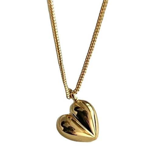 Ras du Cou pour Femmes Coeur 3D : Bijoux Modernes Minimalistes à la Mode