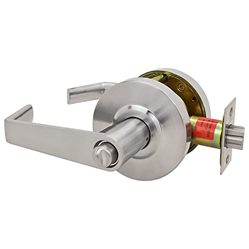 Nuk3Y Azure Grade 2 Commercial Duty Cylindrical Lever Lockeset, Ada, Ul Rated, Satin Chrome Us26D (Entry) #TOP1
