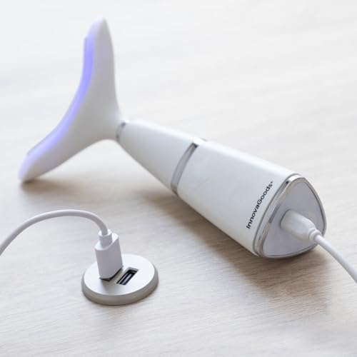Innovagoods® Riduttore Di Doppio Mento Con Fototerapia, Termoterapia E Vibrazione Kinred, Riduce Efficacemente Il Doppio Mento, Senza Fili, Ricaricabile, Ideale Per L'uso Domestico, Colore Bianco. - 6