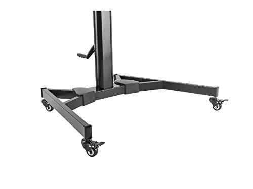 Monoprice Platinum Tilt Rolling TV Cart Stand Height Adjustable with Shelf for 37" to 70" TVs up to 110lbs, Max VESA 600x400 by Monoprice - Image 4