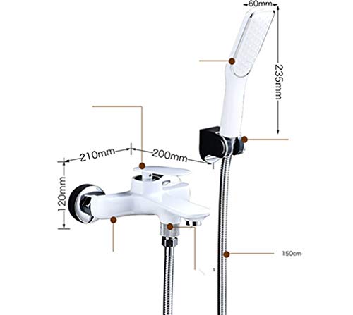 Ensemble de douche en laiton pour baignoire moderne chic LWX - 6