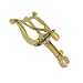 TUOREN French Horn Marching Lyre Metal Plating French Horn Clamp-on Lyre Music Sheet Clip Holder for Marching Band Beginner Practicing Gold 14x8.5cm