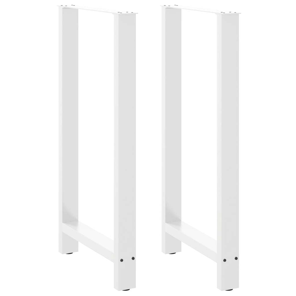 Pieds de table de bar design blanc 110cm en acier pour meuble de cuisine haut de gamme