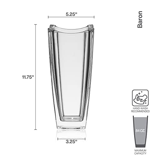 Mikasa Baron Crystal Vase, Clear #TOP2