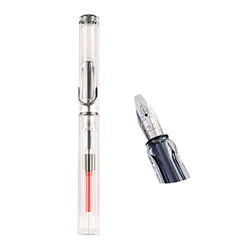 KOqwez33 Dipped Pens Ink Set Handmade Dip Pen for Writing Writing Tool Transparent Gift Tibetan Gothic Duckbill Parallel Tip Fountain Pen for Drawing - 8