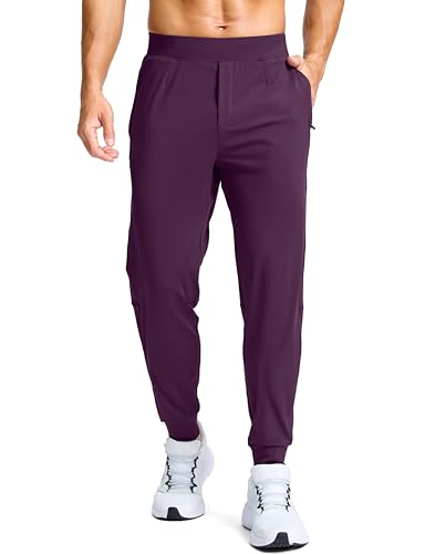 Image of G Gradual Men's Golf Joggers Pants with Zipper Pockets Stretch Sweatpants Slim Fit Track Pants Joggers for Men Work Running