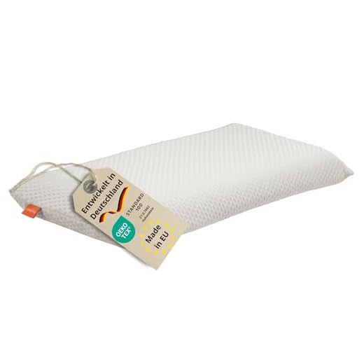 sleepling orthopädisches Nackenstützkissen, Visco Kissen 40 x 80 cm, höhenverstellbares viskoelastisches Kopfkissen, Memory Foam, waschbar, Ökotex, Made in EU, weiß