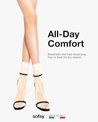 Image of sofsy Italian-Made Soft Fishnet Stockings for Women