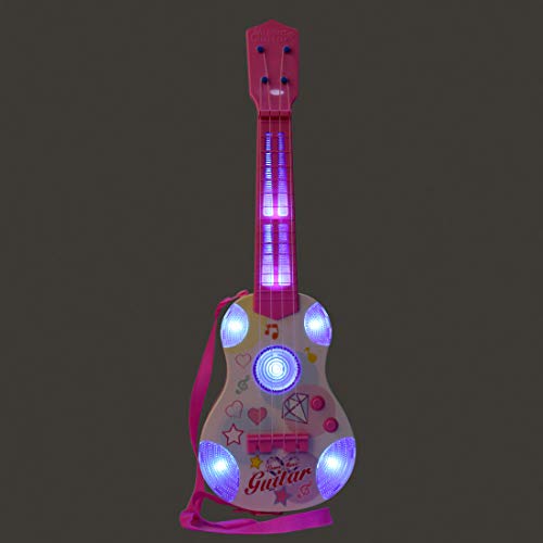 Kedoung Electric Guitar For Kids Girls Boys Age 3-5 With Strap,Toy Guitar For Toddlers With Light And Music Gifts For Kids (Pink) #TOP4