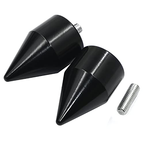 Httmt Mt220-008- Spike Bar Ends Compatible With Kawasaki Ninja 250 500 Zx600 Zx6 636 Zzr600 Zx6R Zx6Rr Black #TOP2