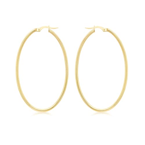 Boucles d'oreilles créoles or jaune au quotidien style chic et décontracté